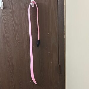 Pink Webbing Belt with Black Buckle